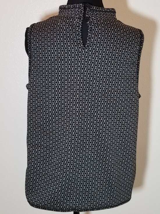 Max Studio London Womens Medium Sleeveless Top Business Party Retro Preppy NWT - Picture 3 of 9